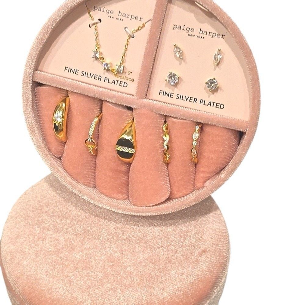 Paige Harper New York Fine Silver Plated 8-Pc Jewelry Set